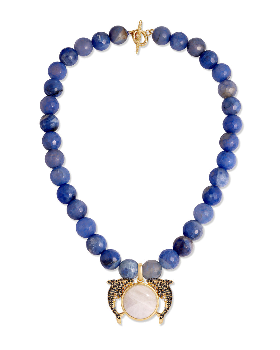 Dolphin Moon Pearl Necklace - will take 2-4 weeks to arrive