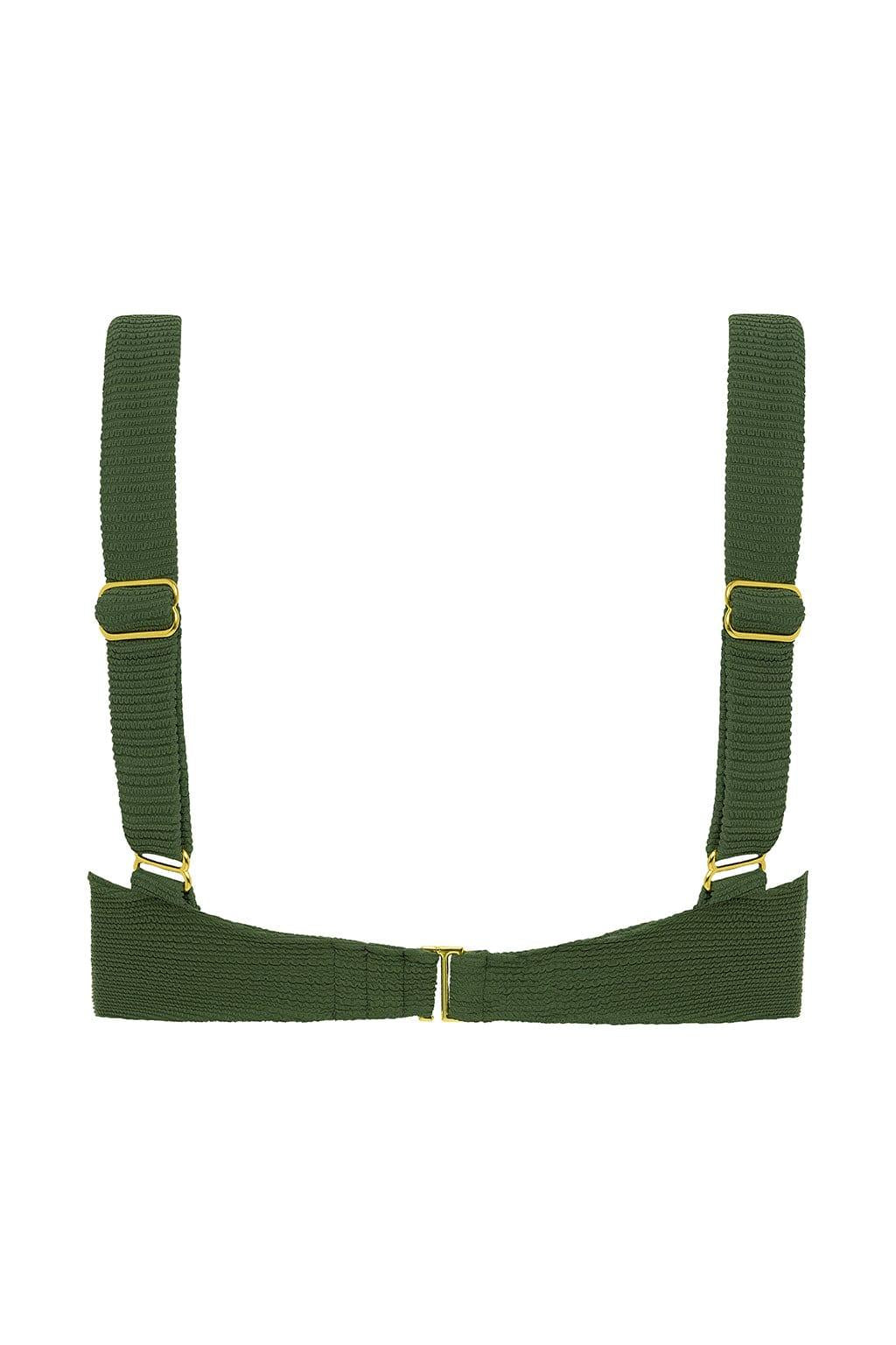 Olive Micro Scrunch Hayden Bikini Top