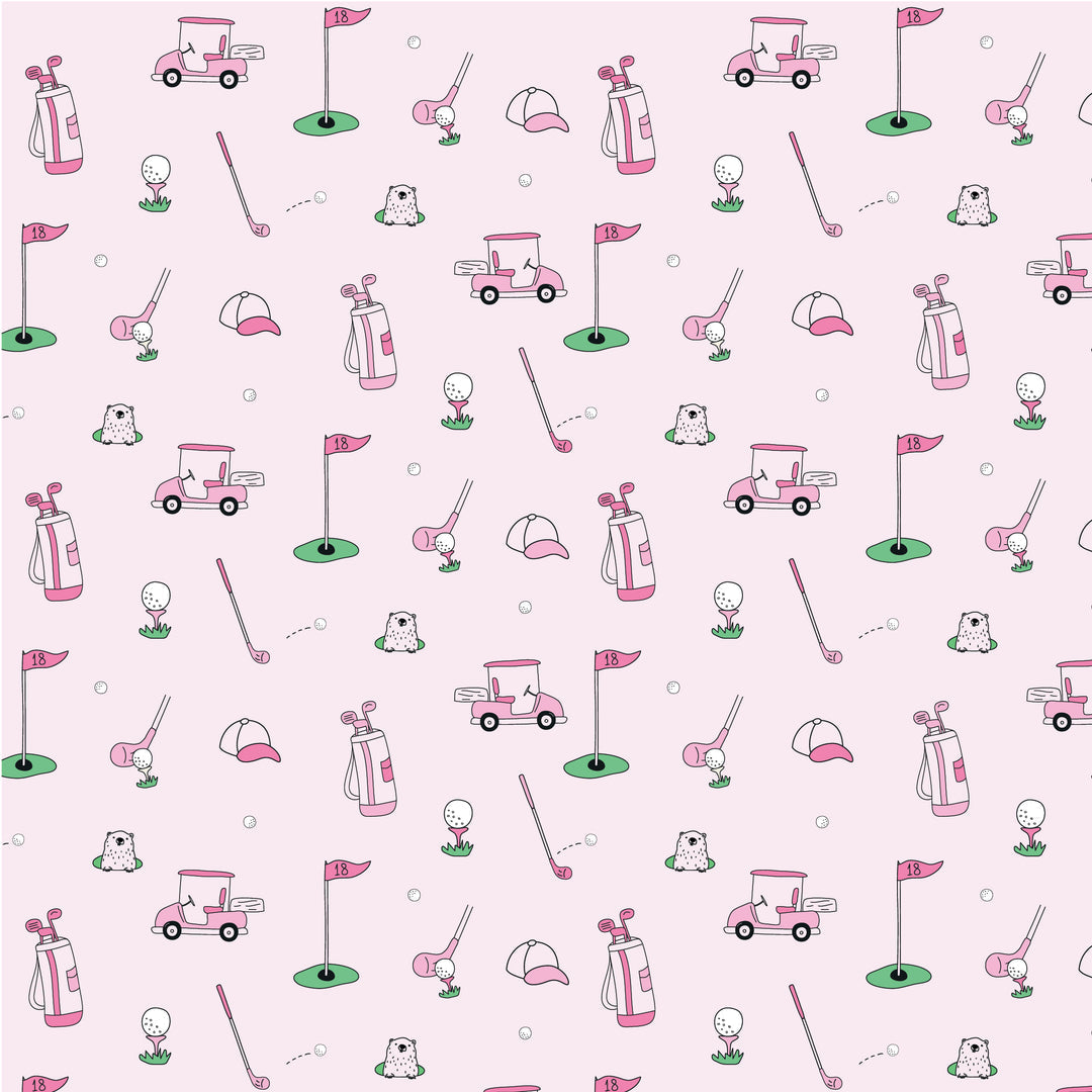 Zipper Footie Pink Golf