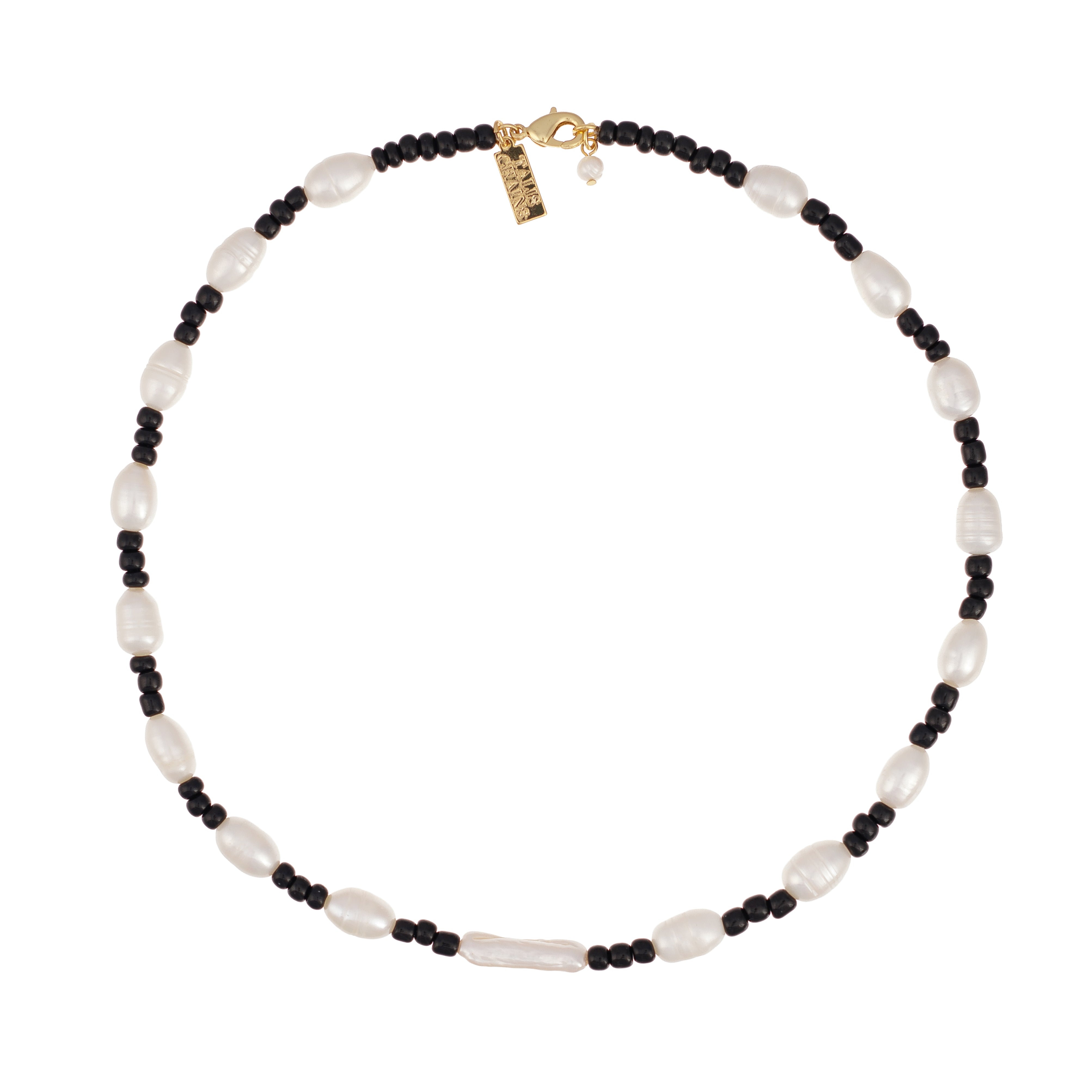 Pearly Delight Choker- Monochrome