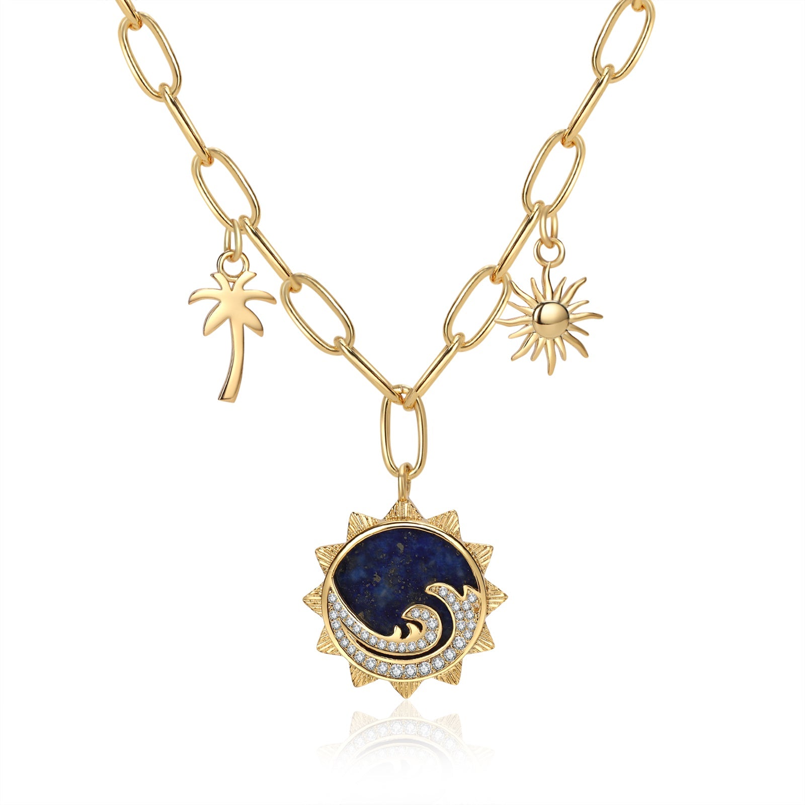 Perfect Wave Palm Necklace