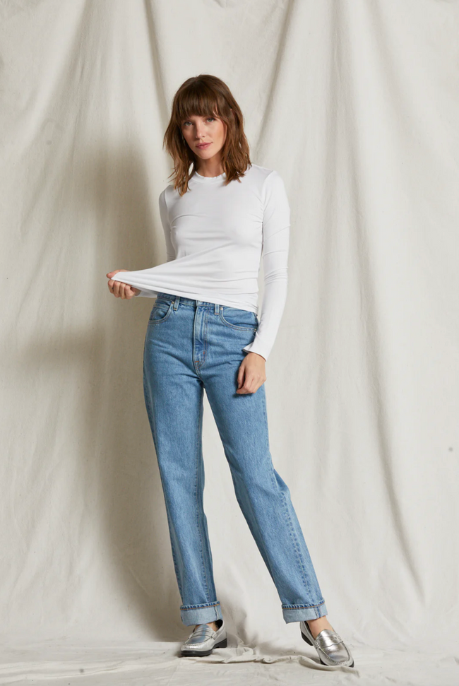 T193 - Dionne - 90's Jersey Long Sleeve Baby Tee