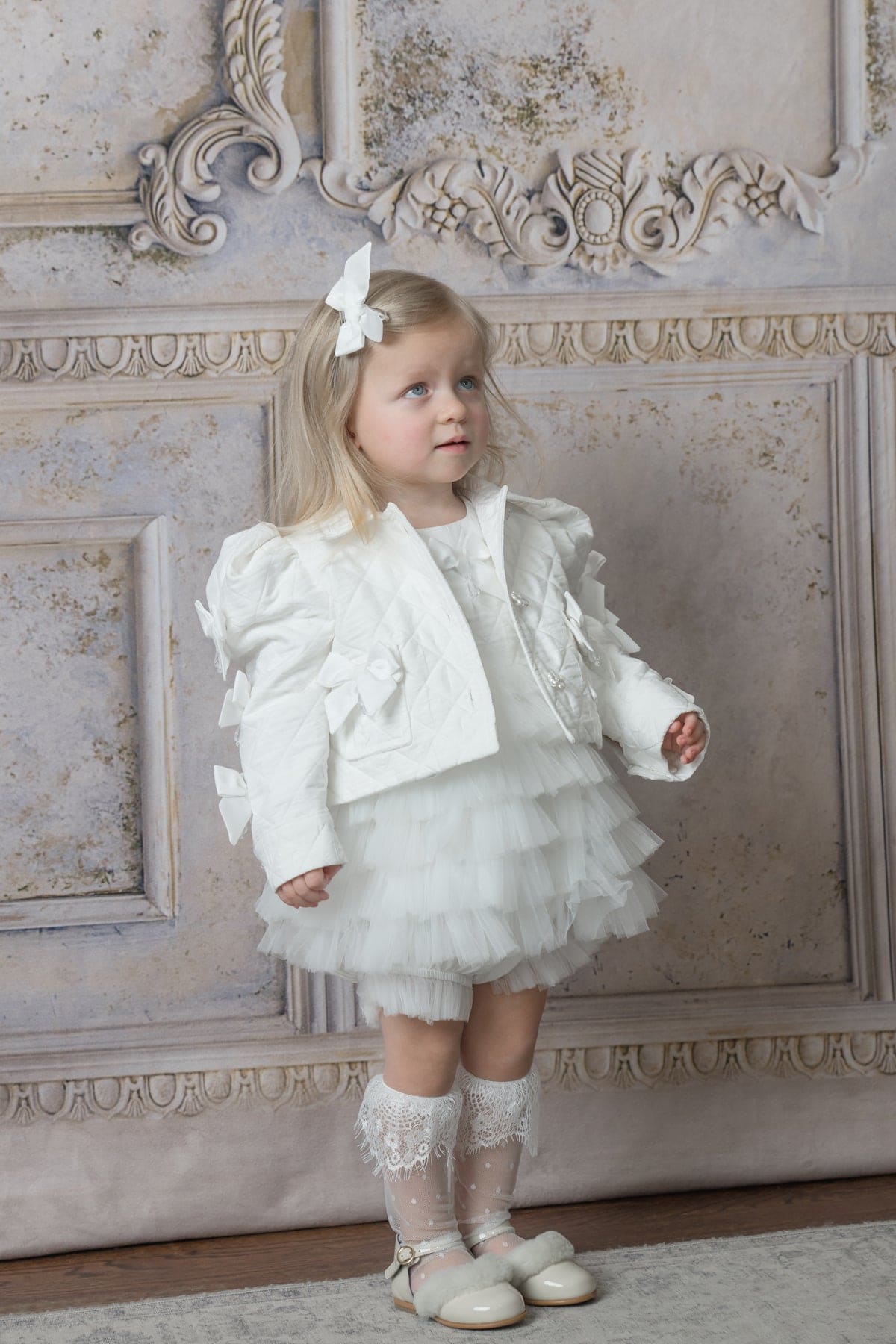 Poppy White Quilted Jacket - Petite Maison Kids