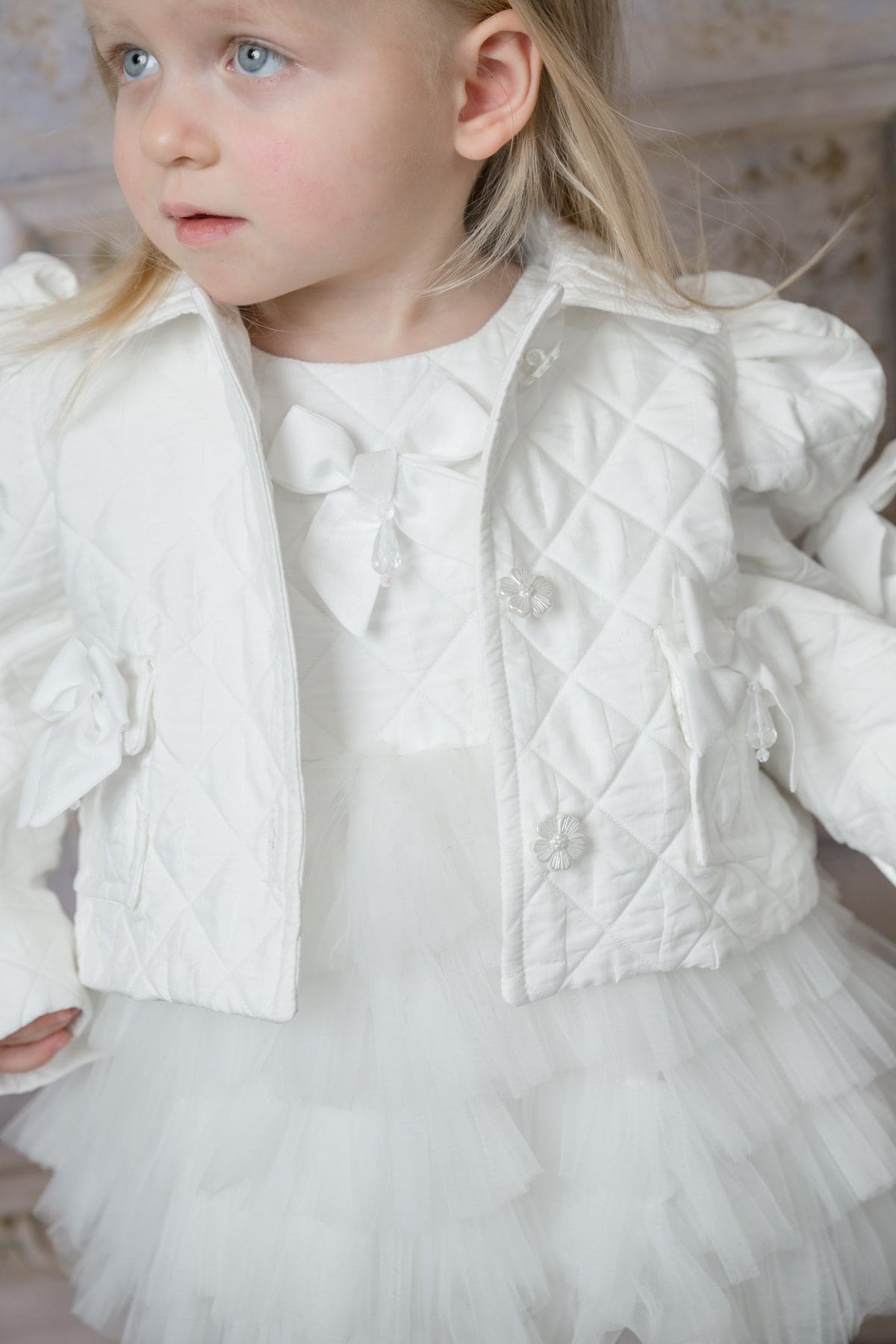 Poppy White Quilted Jacket - Petite Maison Kids