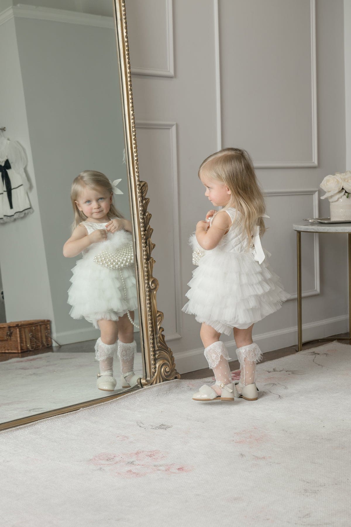 Poppy White Quilted Romper - Petite Maison Kids