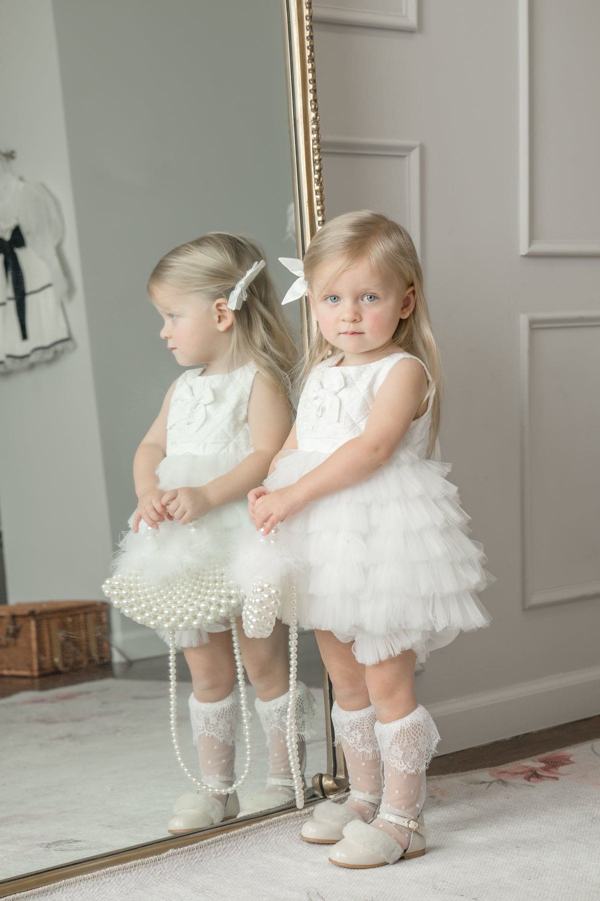 Poppy White Quilted Romper - Petite Maison Kids