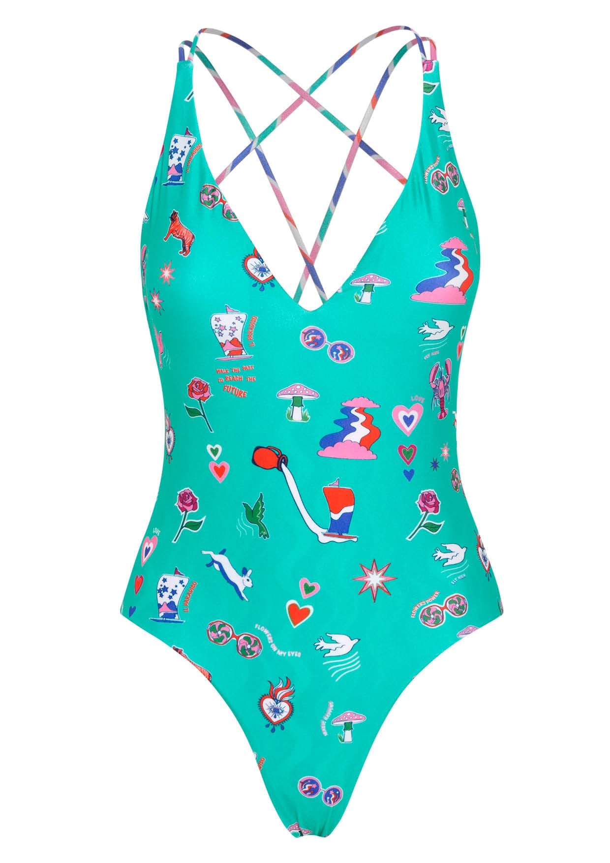 Image of product named playground love reversible azania one piece by Paolita London