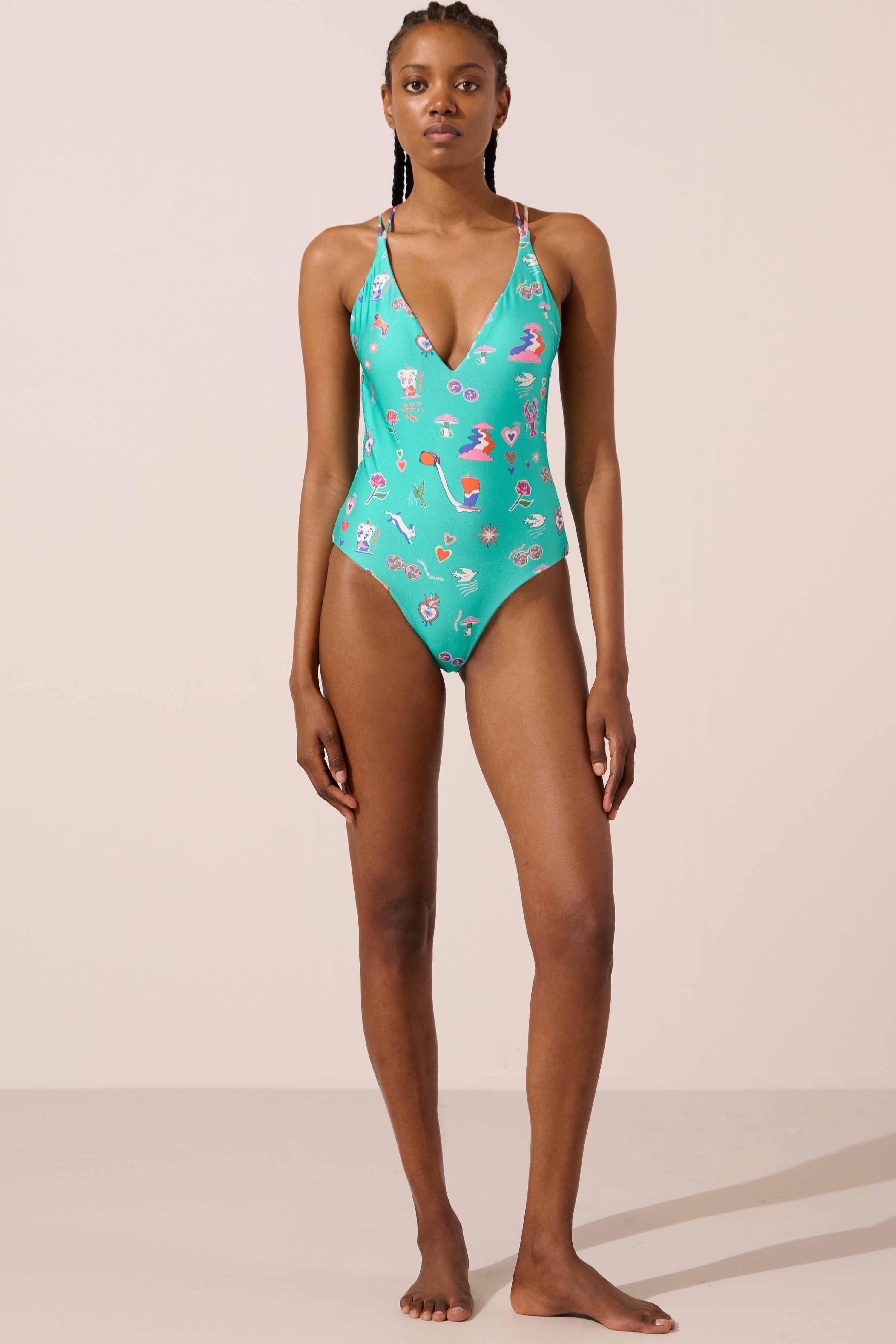 Image of product named playground love reversible azania one piece by Paolita London