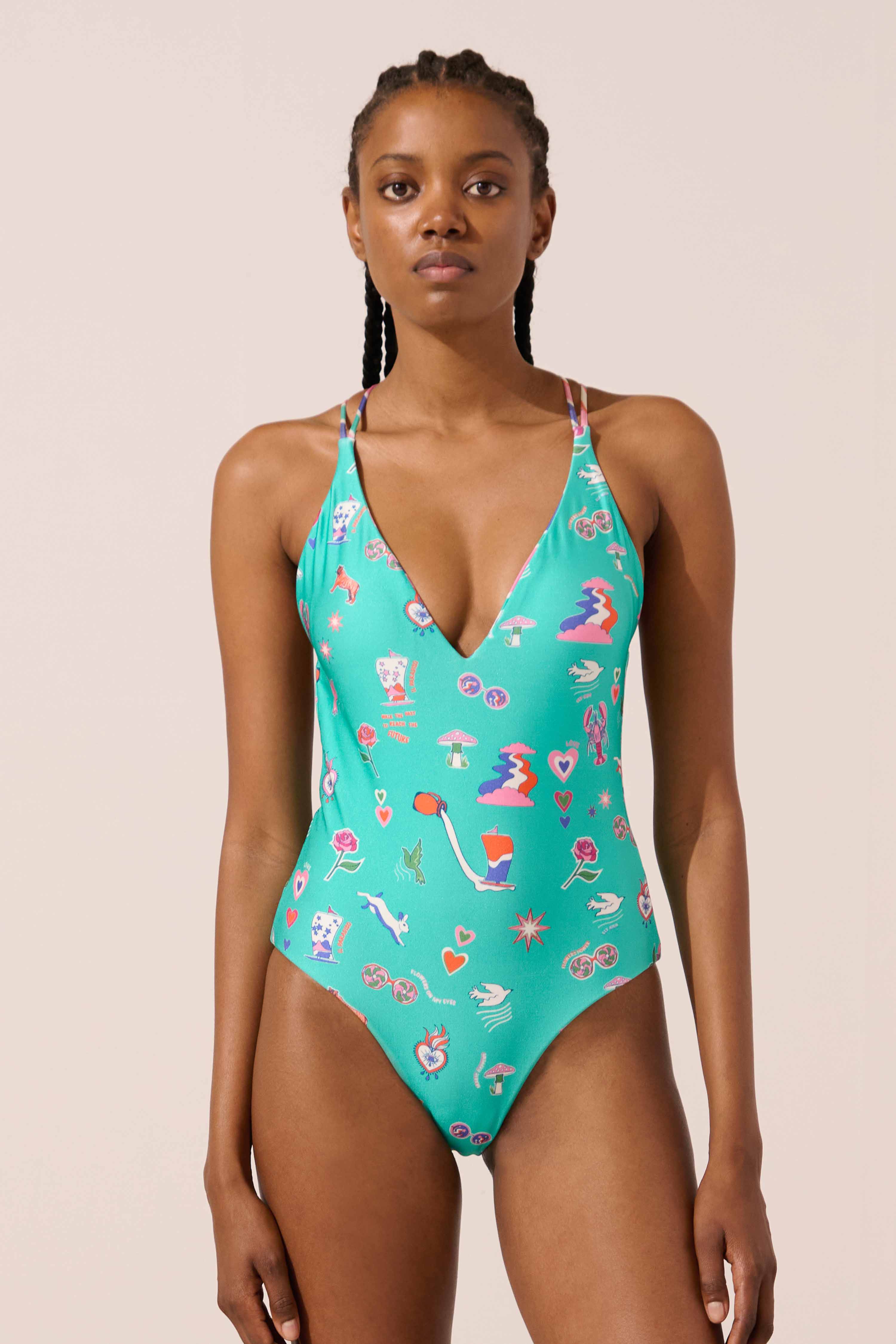 Image of product named playground love reversible azania one piece by Paolita London