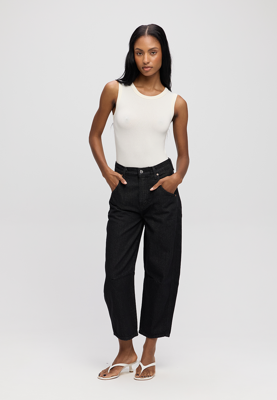 Quinn Relaxed Wide Leg - Clear Black