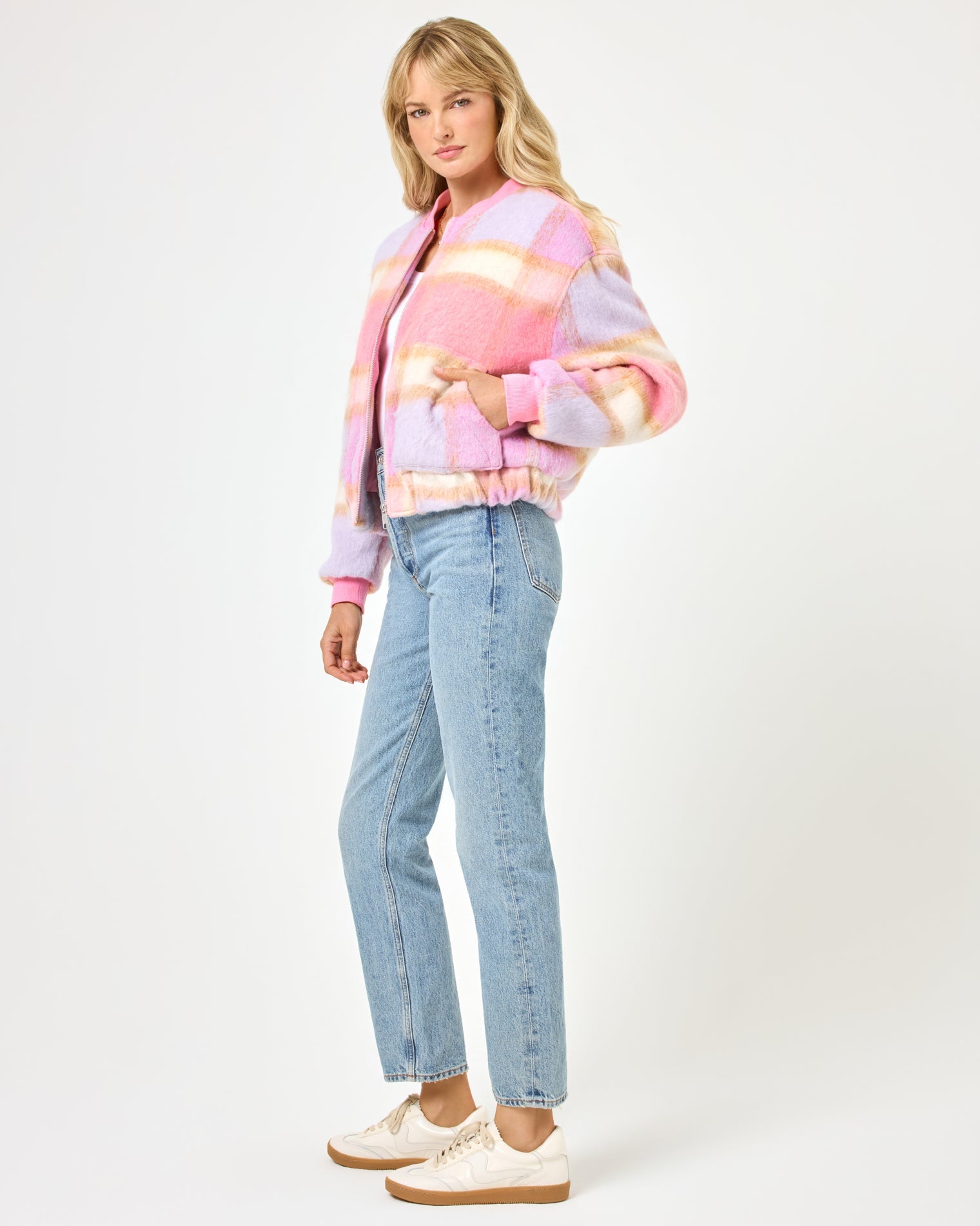 Point Dume Plaid | Model: Lura (size: S)