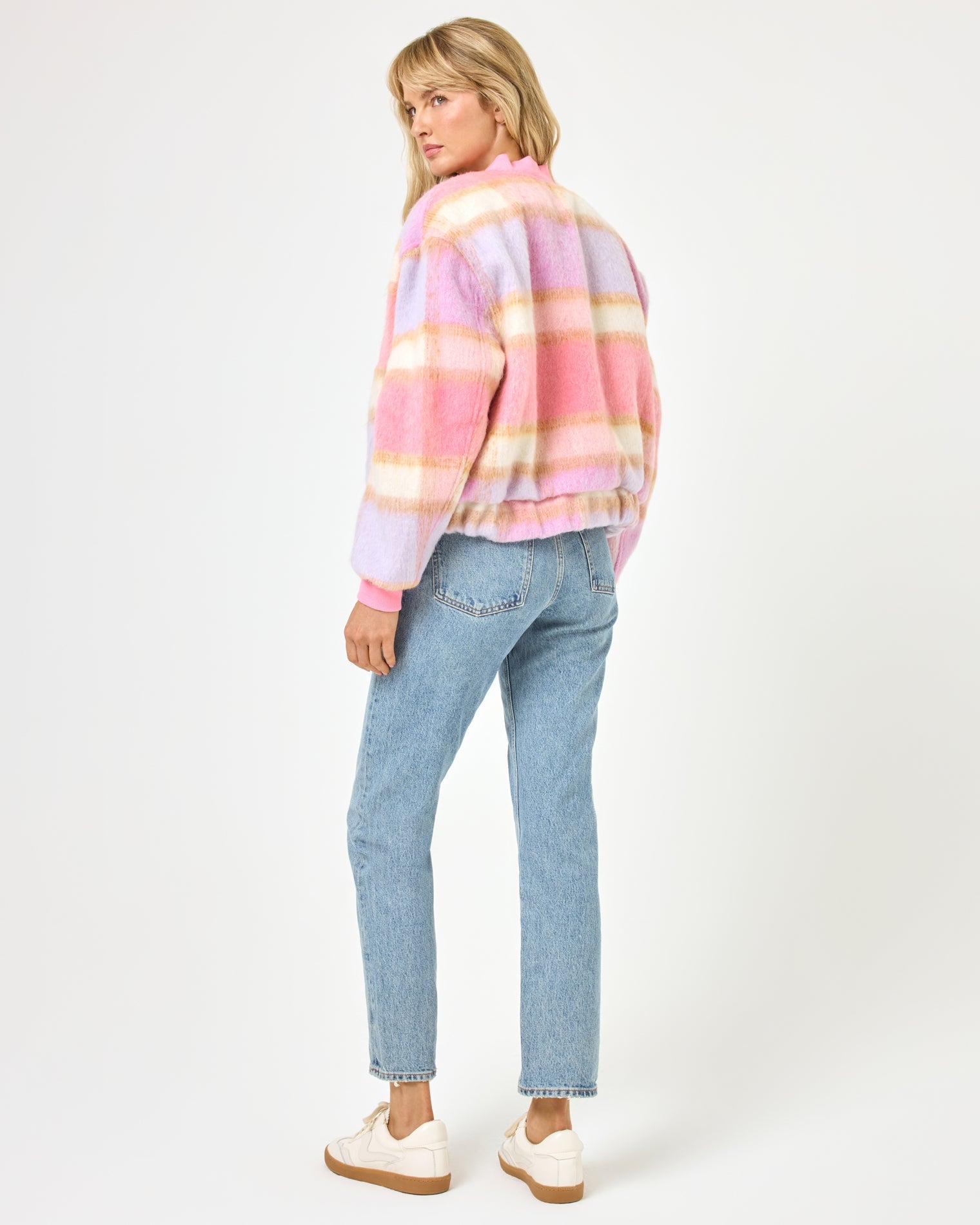 Point Dume Plaid | Model: Lura (size: S)
