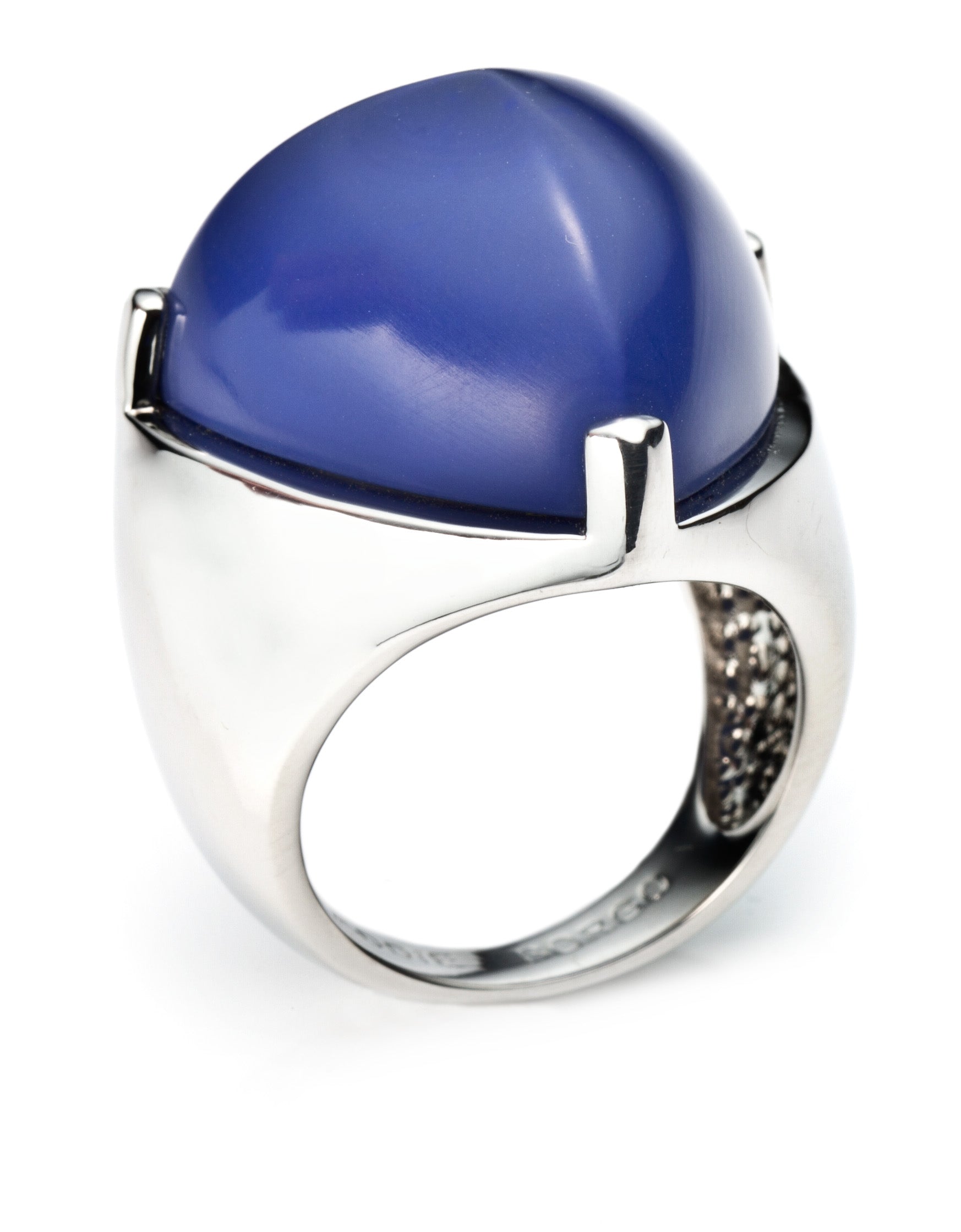 Gemstone Three Sided Pyramid Ring