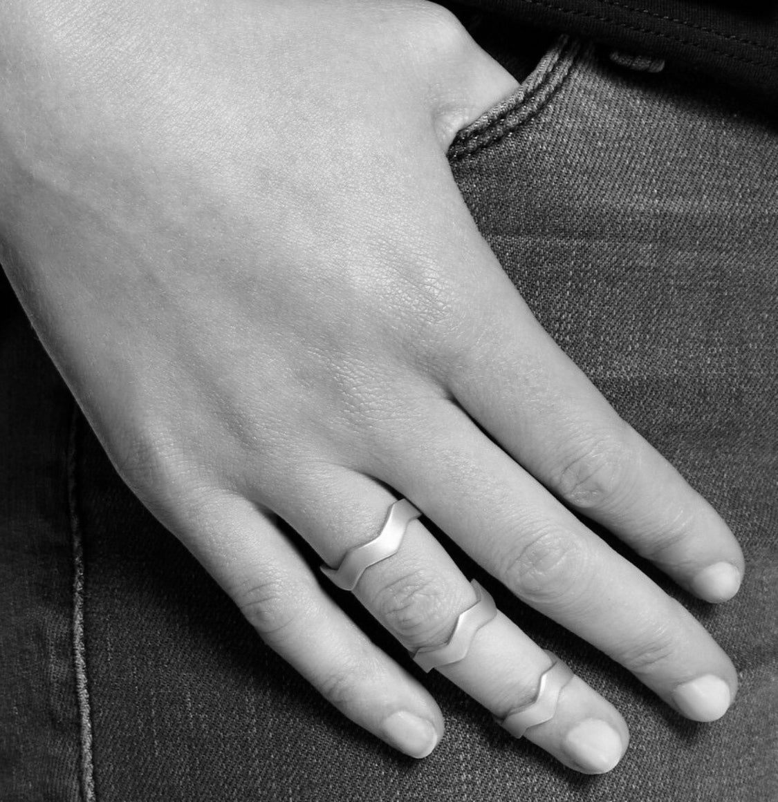 Zig Zag Ring Set