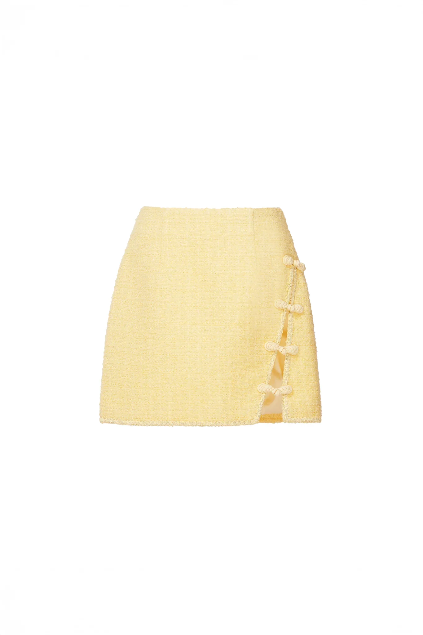 Ida Tweed Skirt - Butter Yellow