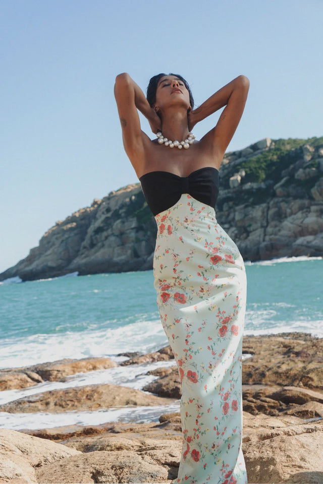 Mona Dress - Mint Multi