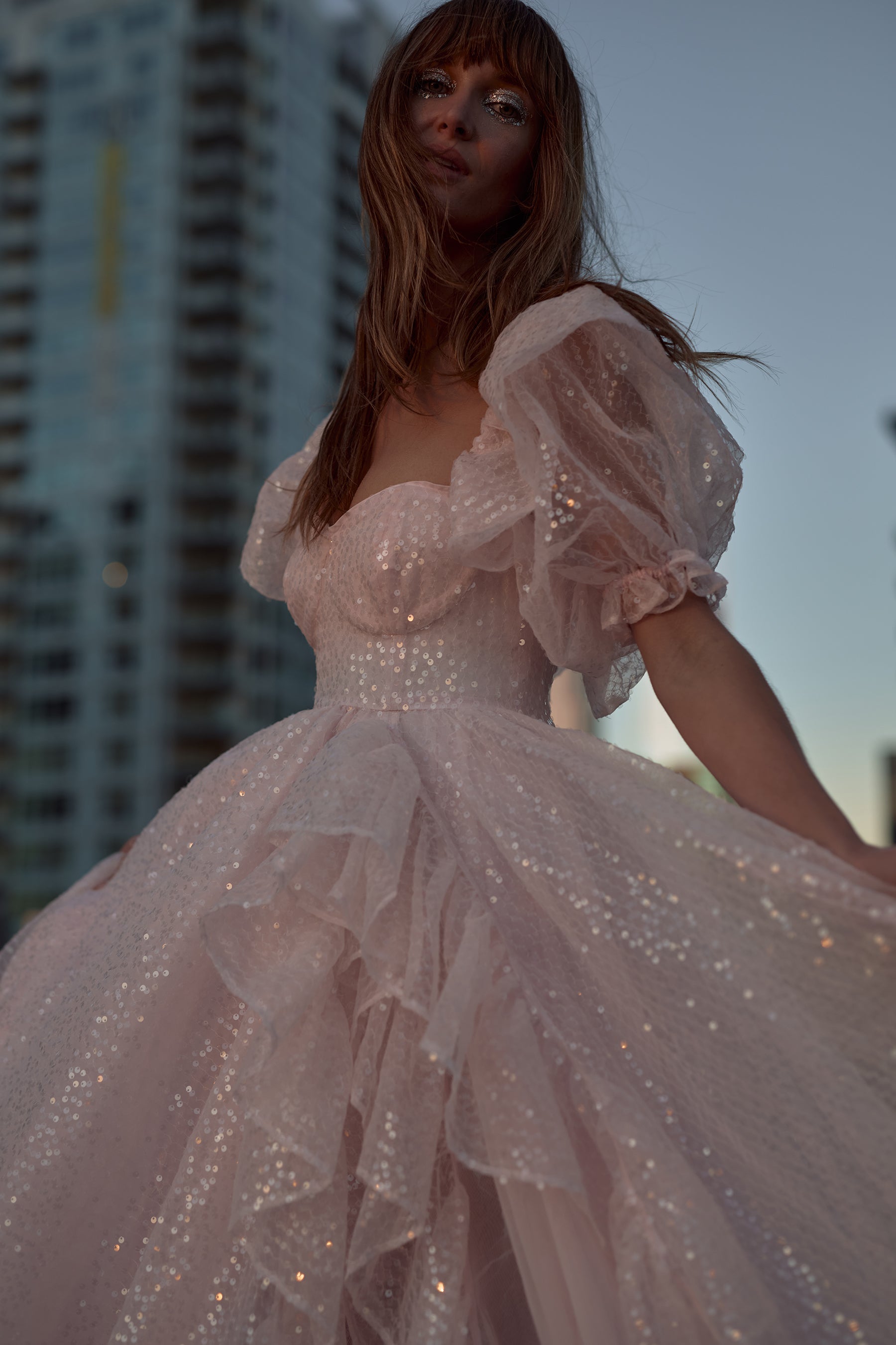 The Sparkling Rose Bloom Gown