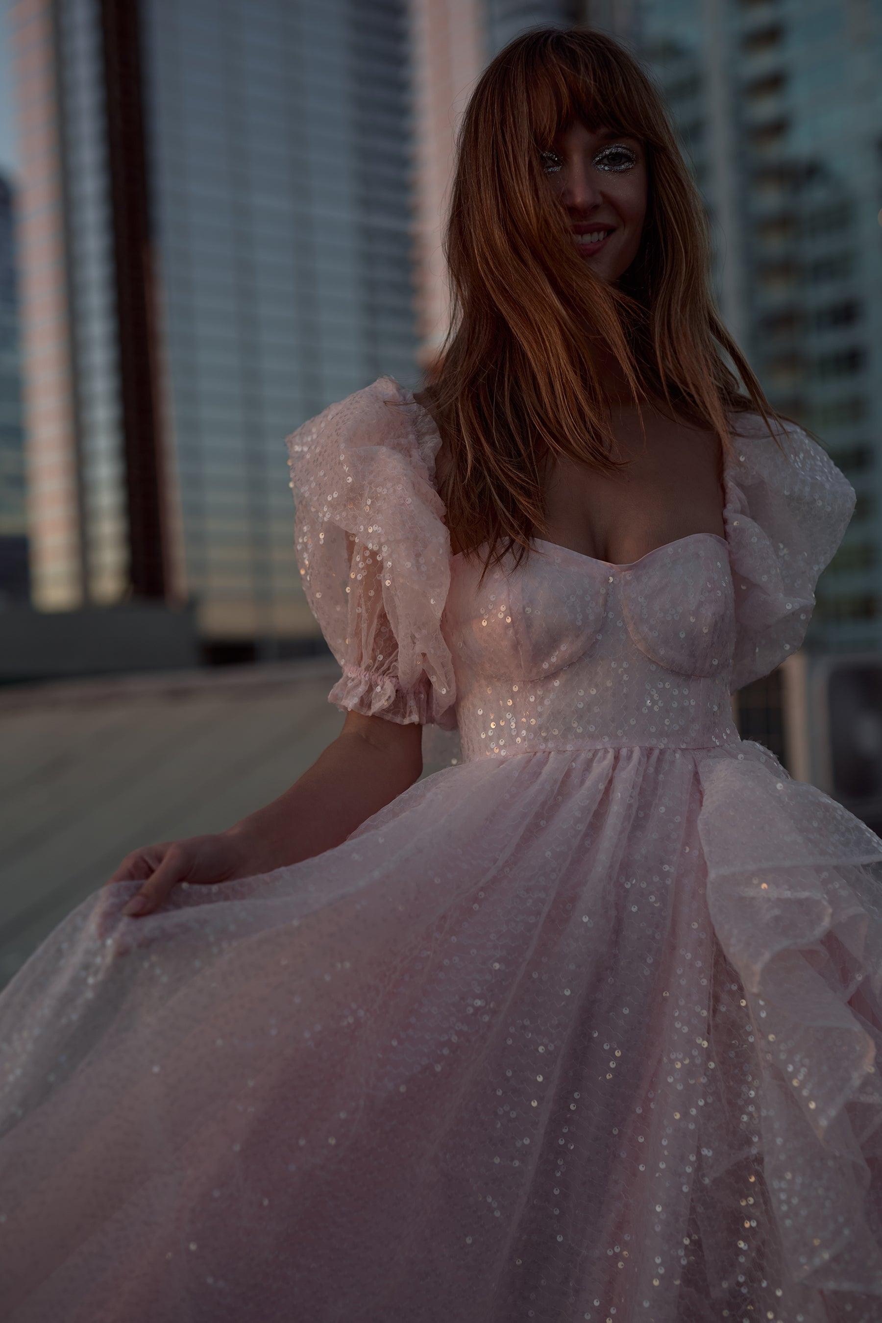 The Sparkling Rose Bloom Gown