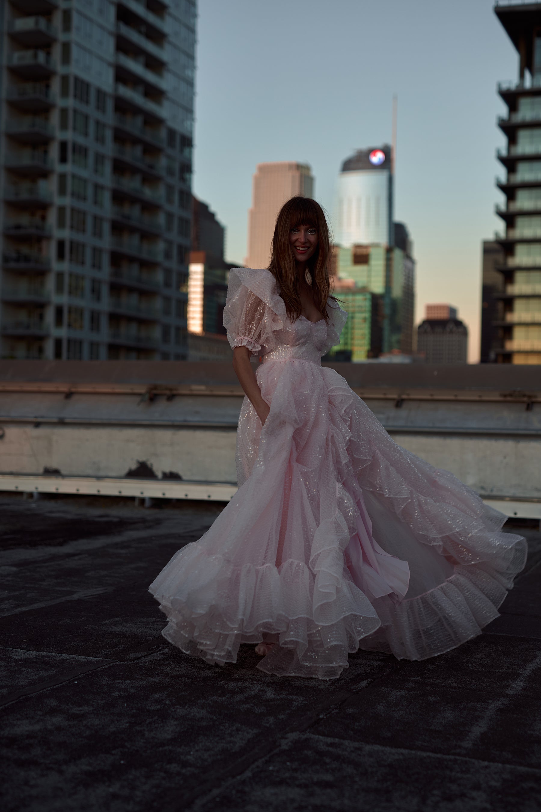 The Sparkling Rose Bloom Gown