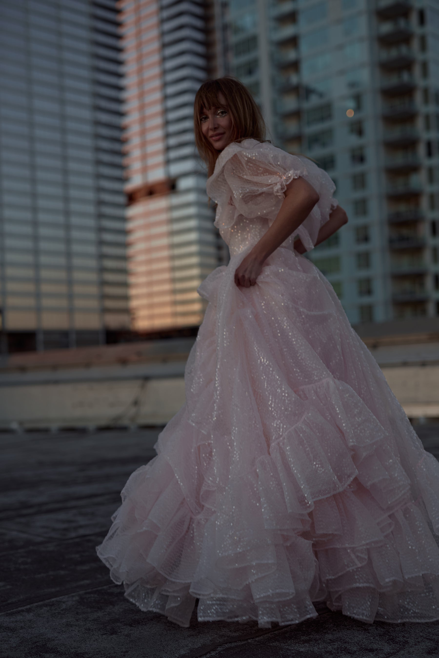The Sparkling Rose Bloom Gown