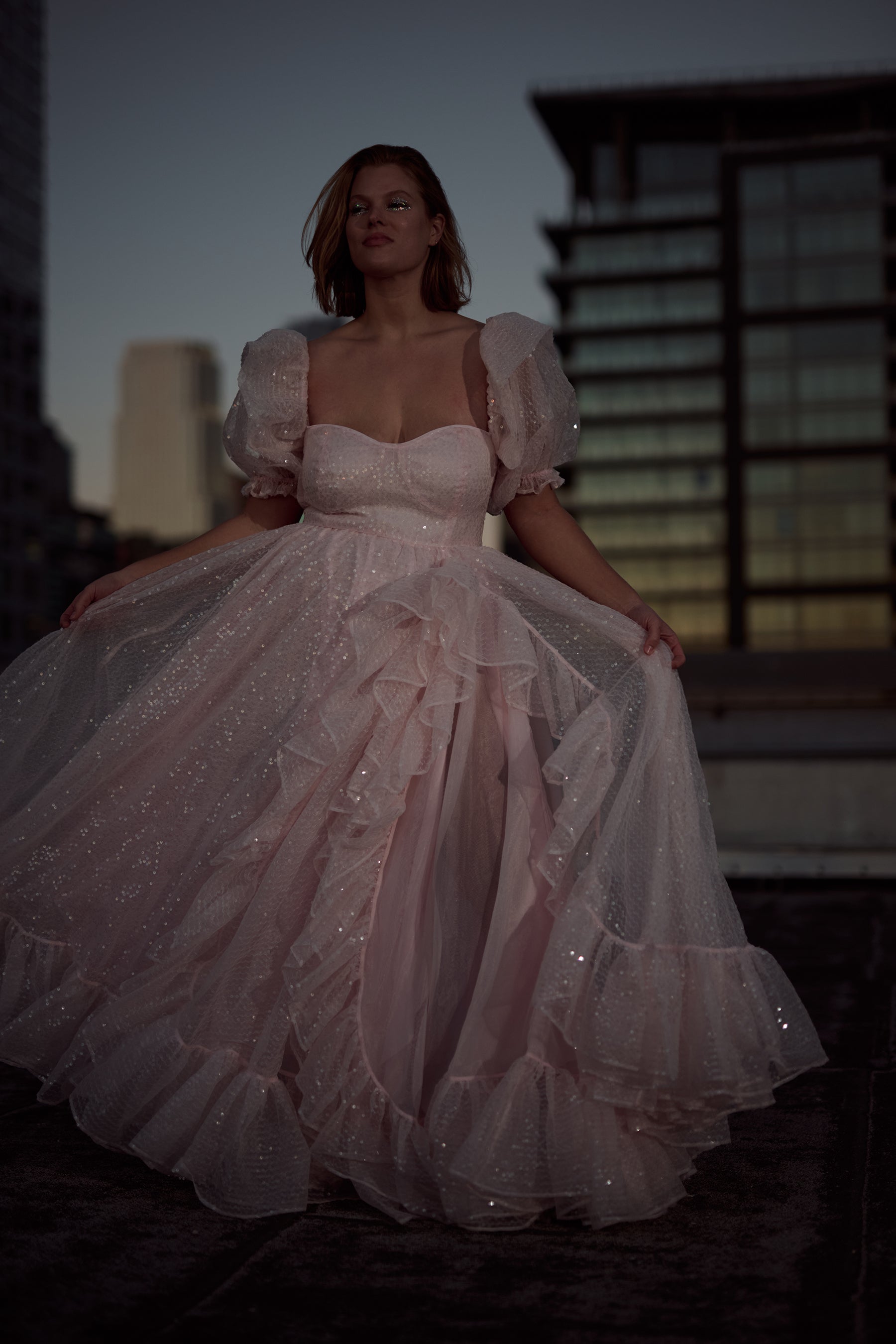 The Sparkling Rose Bloom Gown