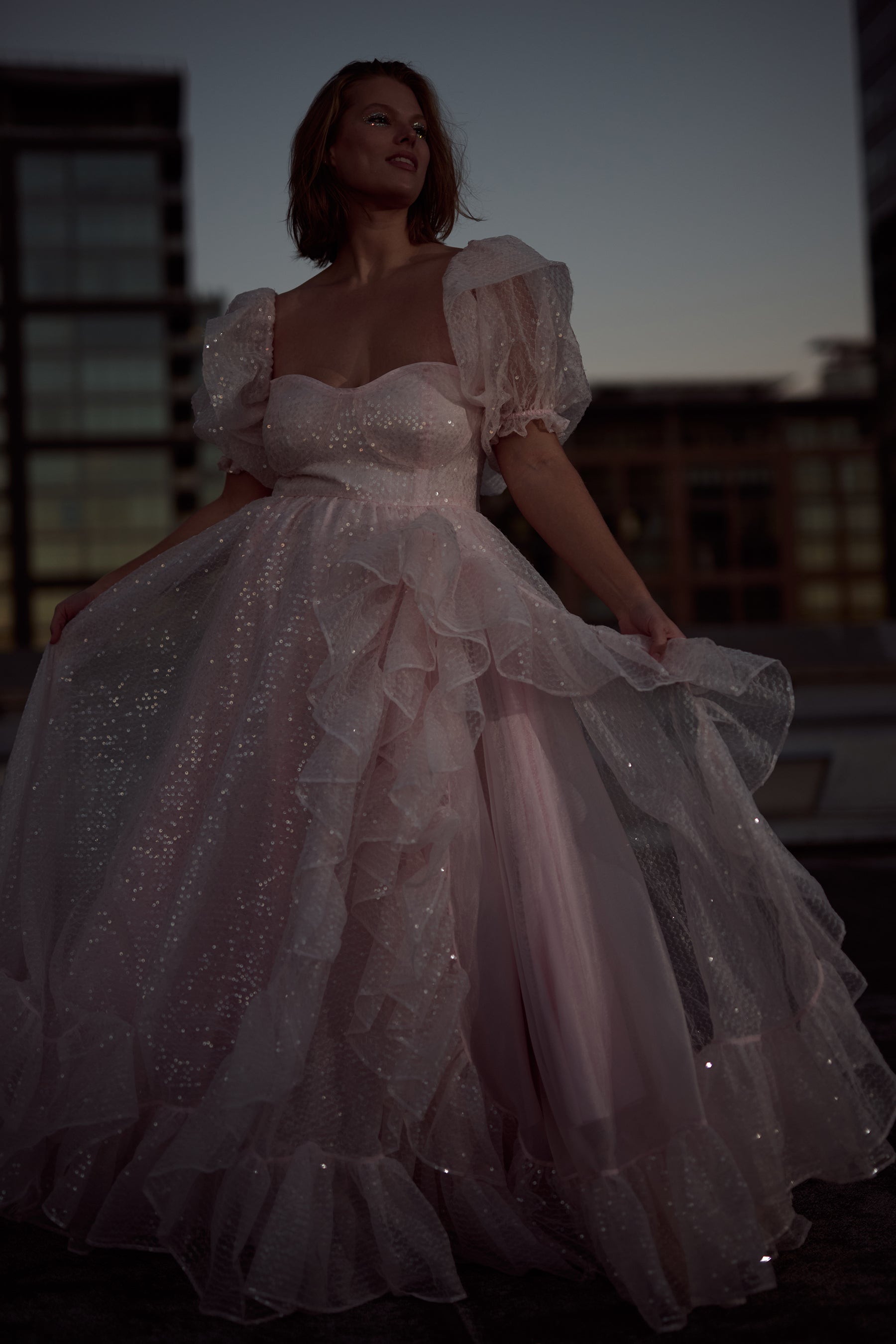 The Sparkling Rose Bloom Gown