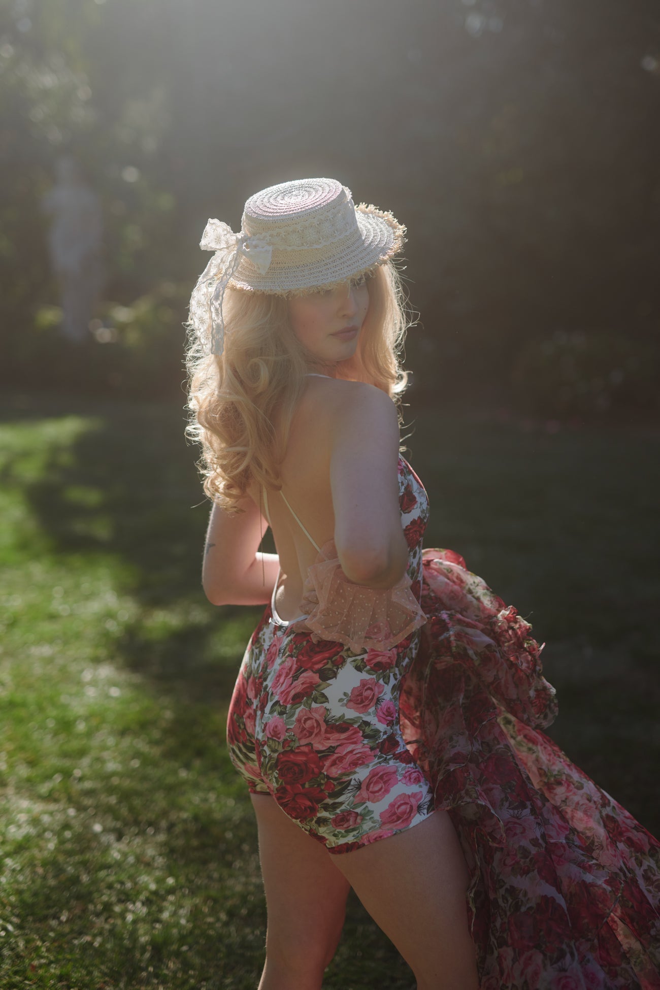 Roses Are Red Sheer Delight Ruffle Gown