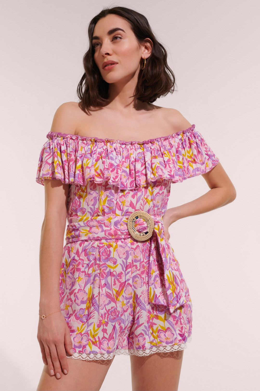 SHORT JUMPSUIT BELLA V CK - PINK SHADOW