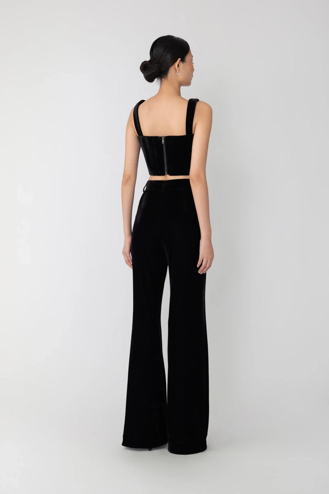Tomas Velvet Pant - Black