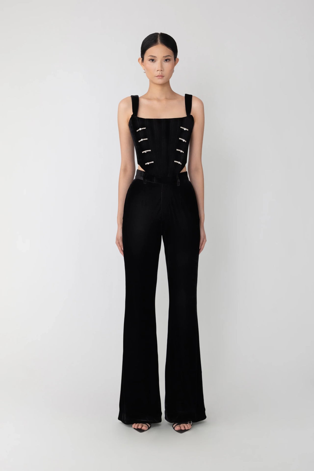Tomas Velvet Pant - Black