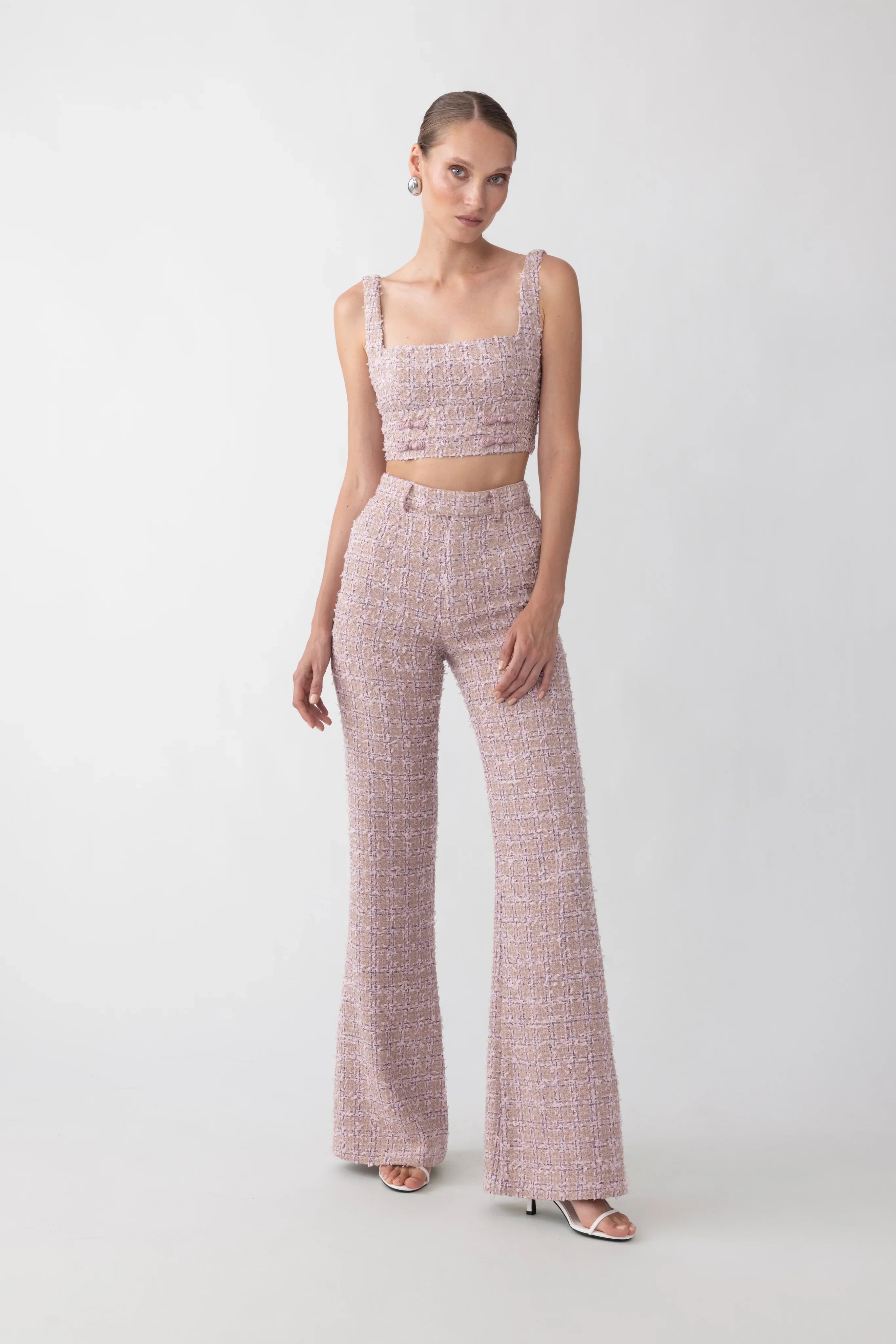 Asha Tweed Pant - Lilac