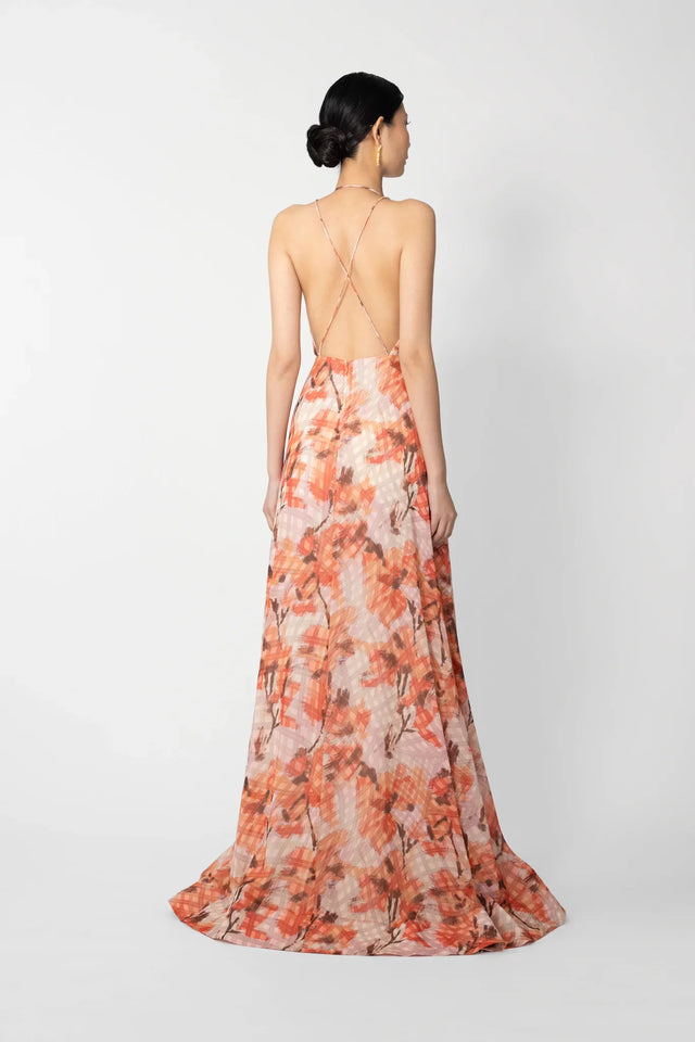 Calista Maxi Dress - Orange Multi