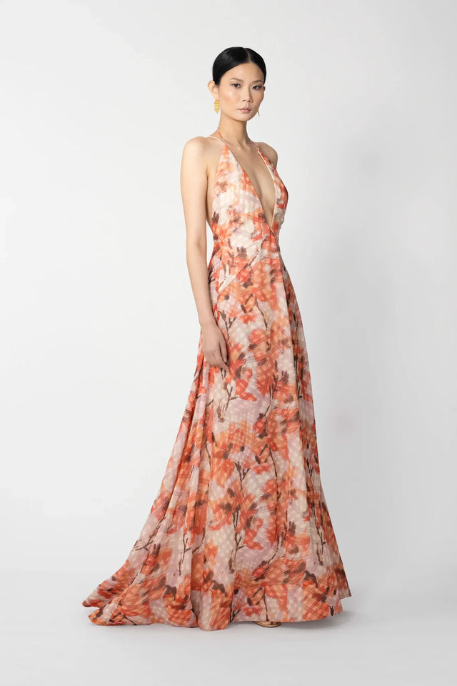 Calista Maxi Dress - Orange Multi