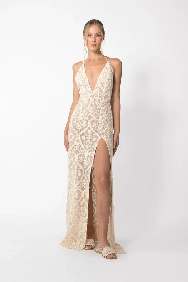 Frankie Amare Crochet Dress - Vanilla Cream