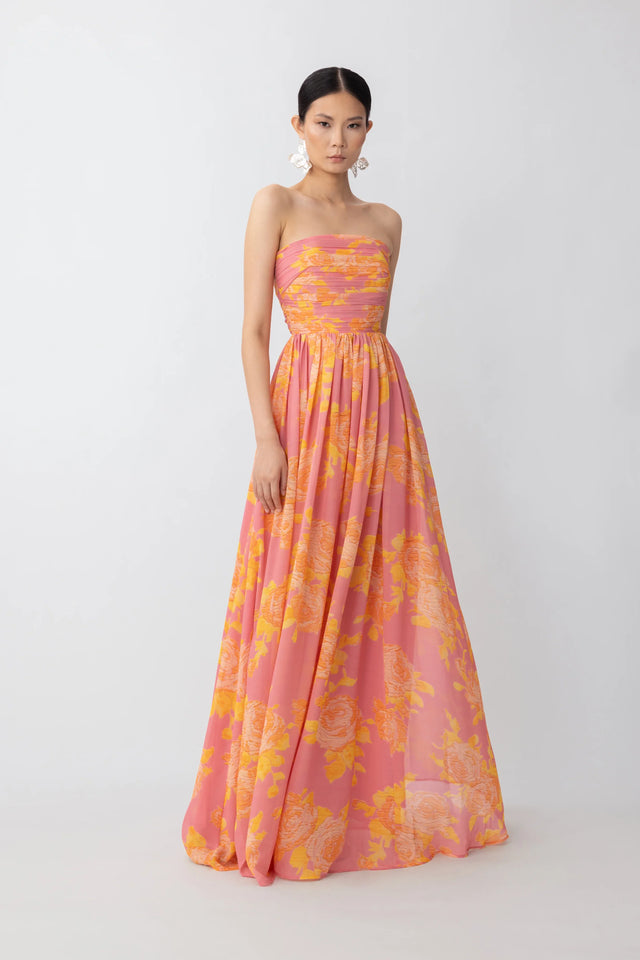 Camille Floral Dress - Pink Multi