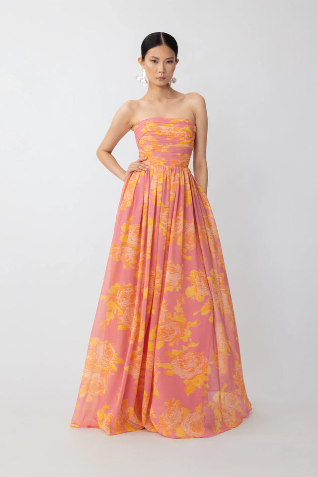 Camille Floral Dress - Pink Multi