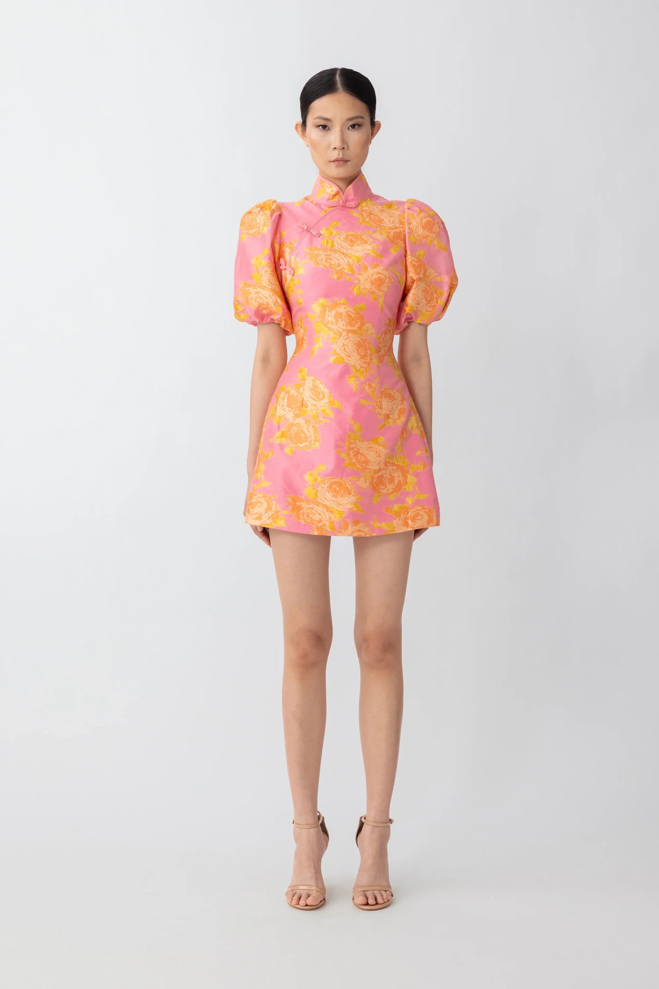 June Jacquard Mini Dress - Pink Multi