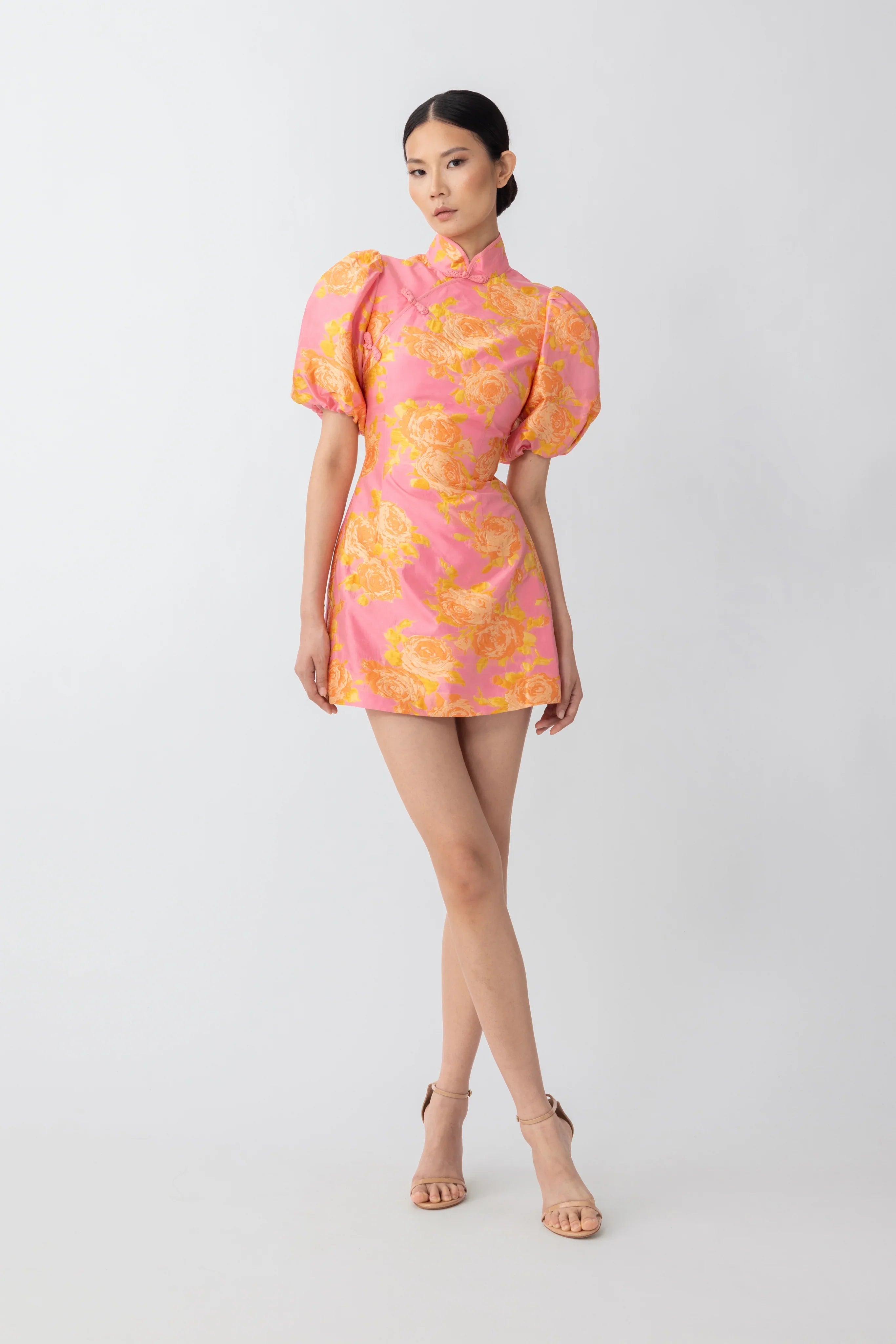 June Jacquard Mini Dress - Pink Multi