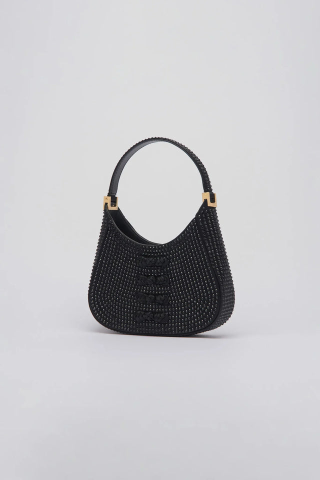 Mini Sau Crystal Mini Bag - Black