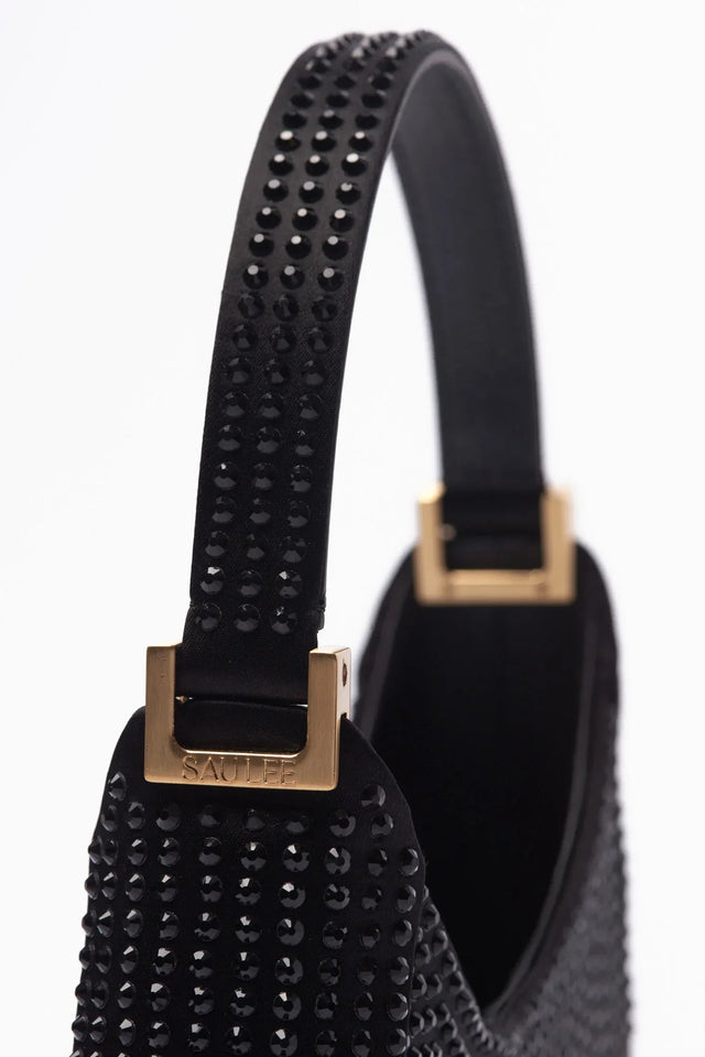 Mini Sau Crystal Mini Bag - Black