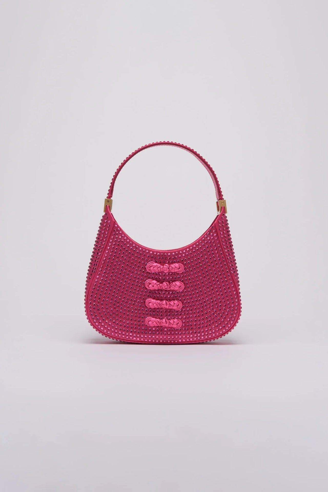 Mini Sau Crystal Mini Bag - Fuschia