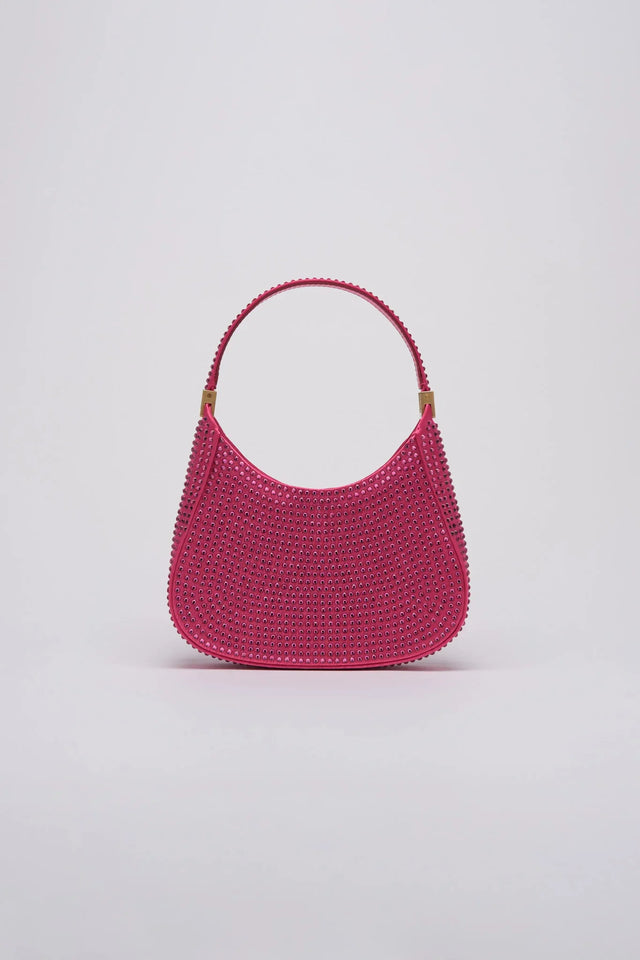 Mini Sau Crystal Mini Bag - Fuschia