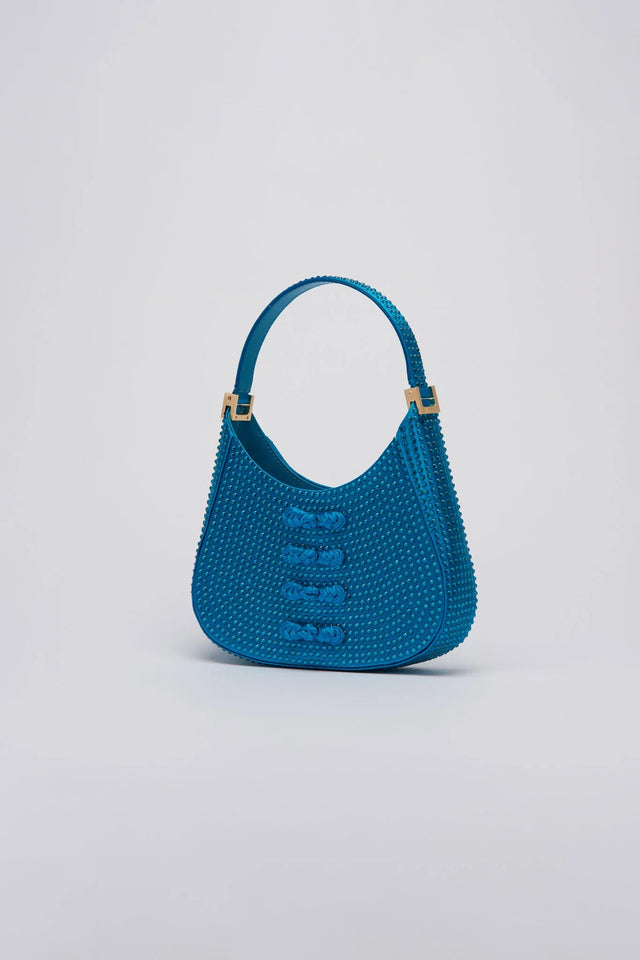 Mini Sau Crystal Mini Bag - Peacock Blue