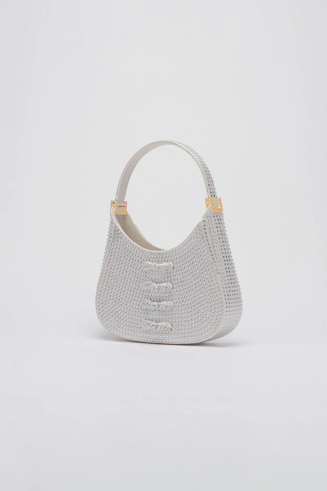 Mini Sau Crystal Mini Bag - Silver
