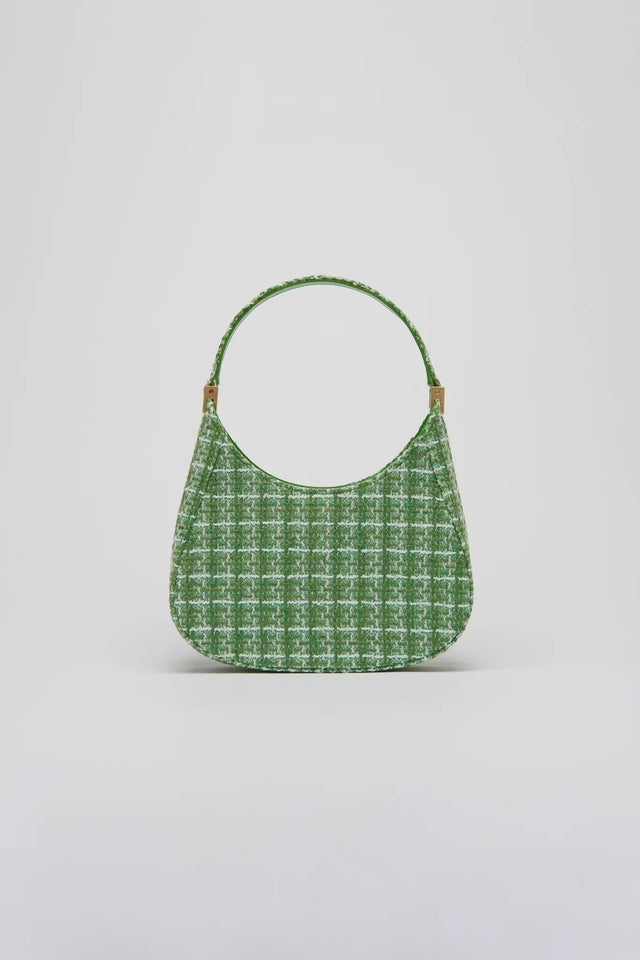 Mini Sau Tweed Mini Bag - Green Plaid