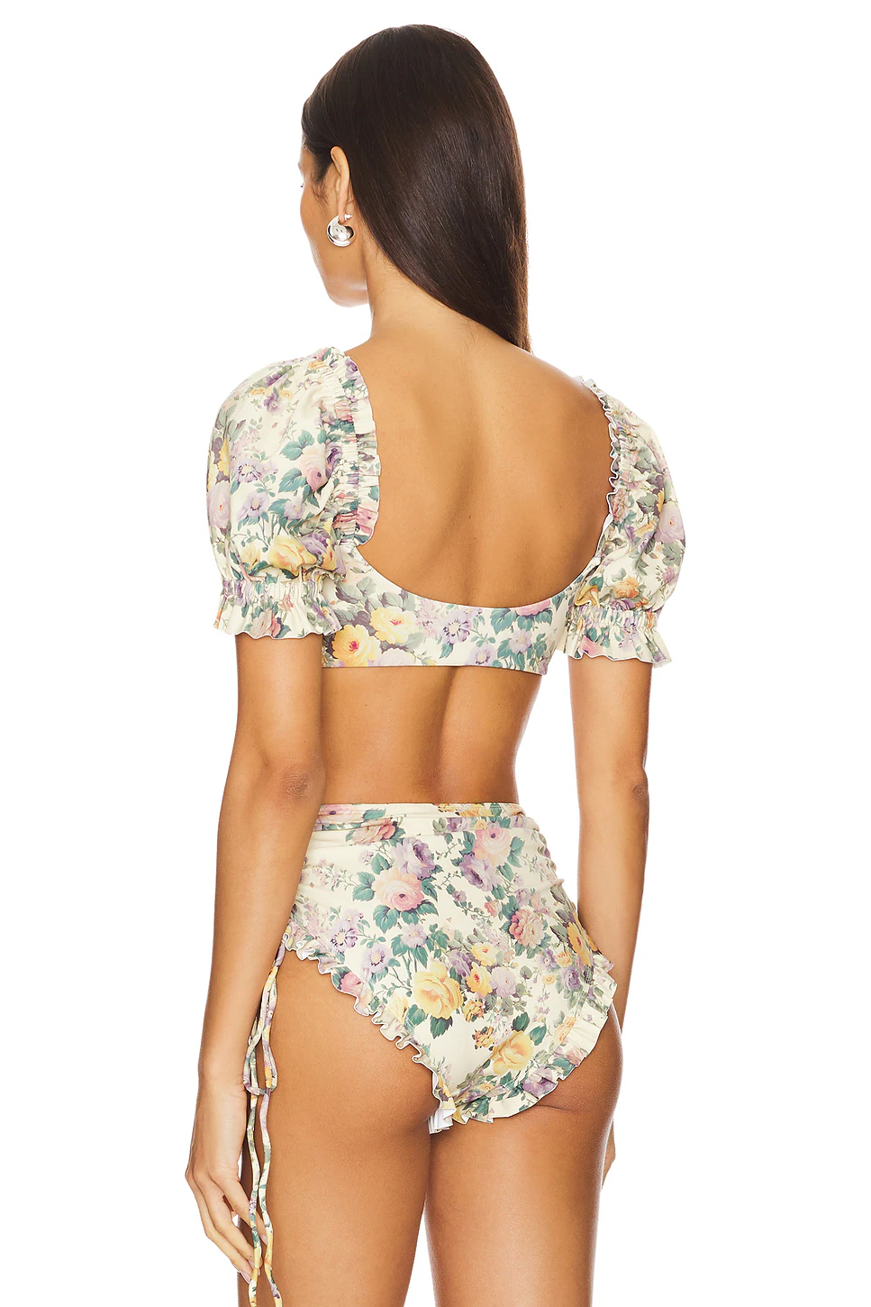 The Blonde Floral Babydoll Bikini Top