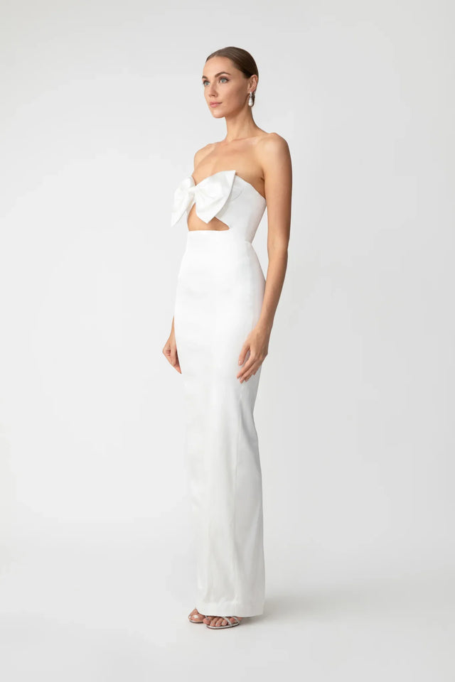 Esther Strapless Gown - White