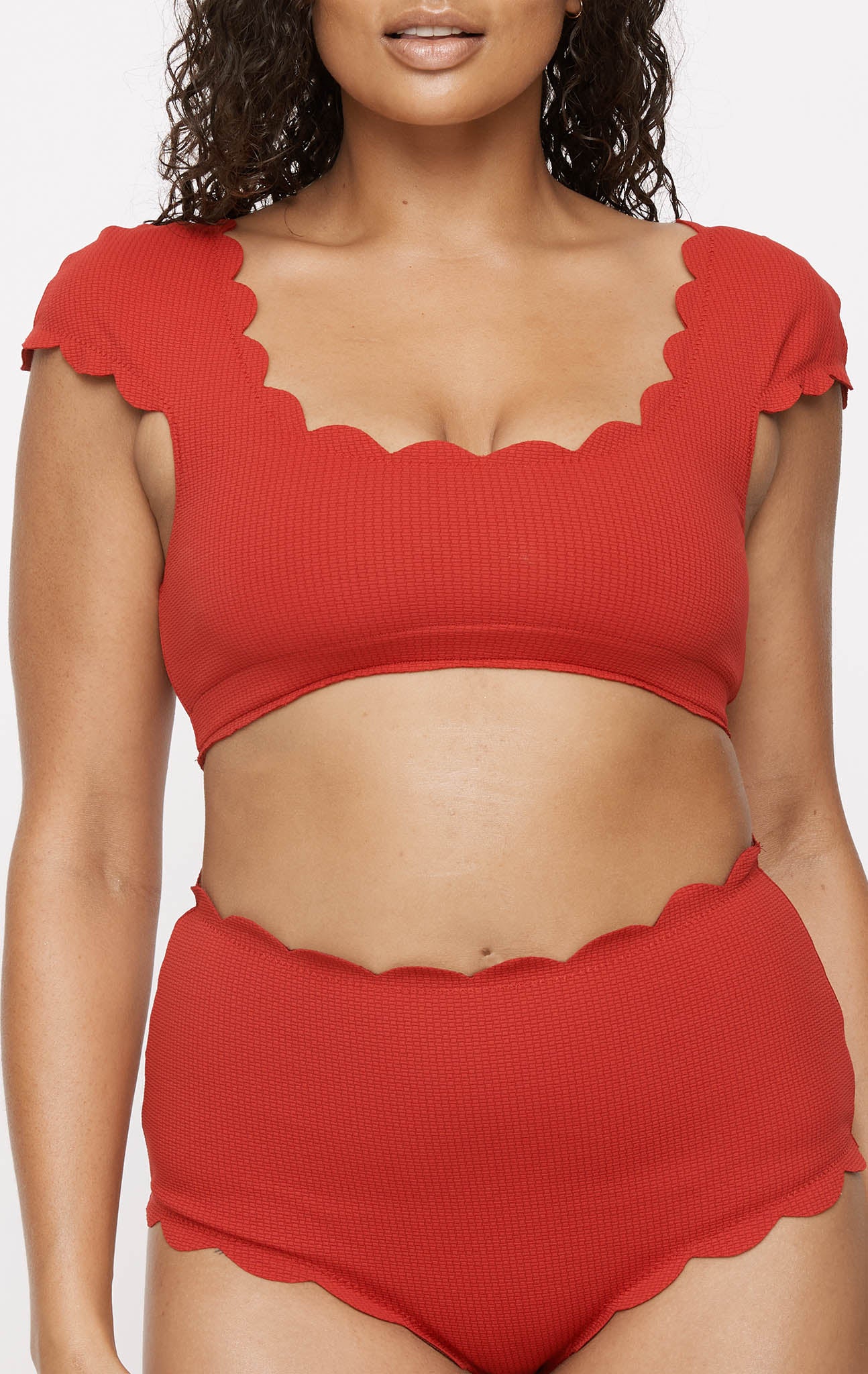 MARYSIA Scalloped Mexico Top in Scooter