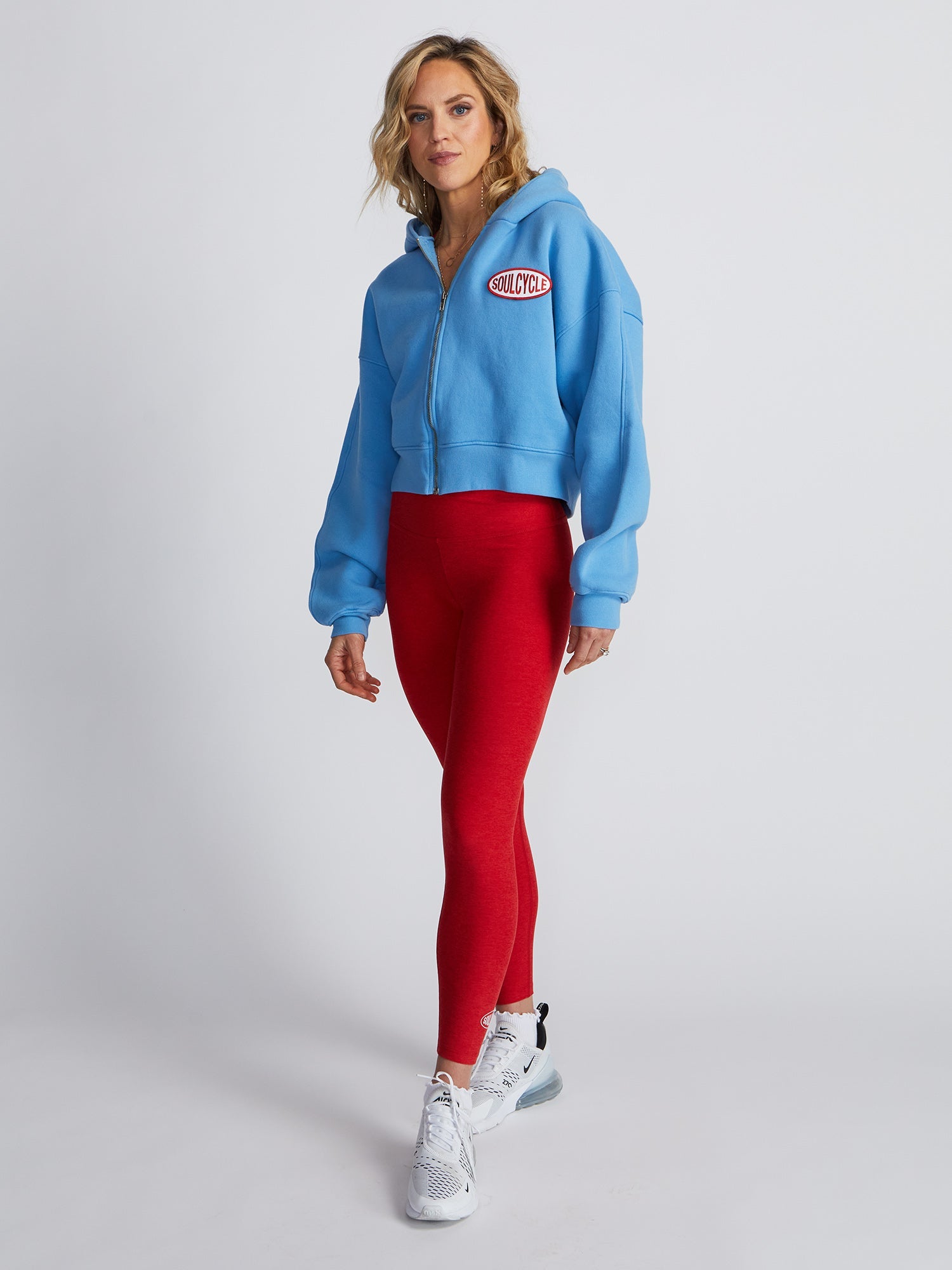 Marissa Blue Crop Zip | Soul by SoulCycle
