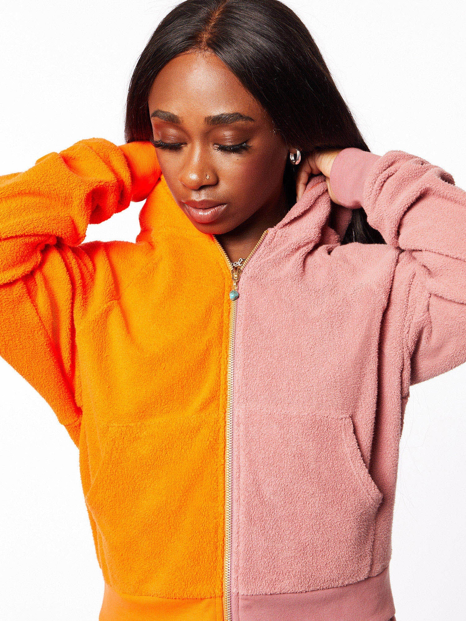 Terry Duo Zip Up Hoodie | Donni